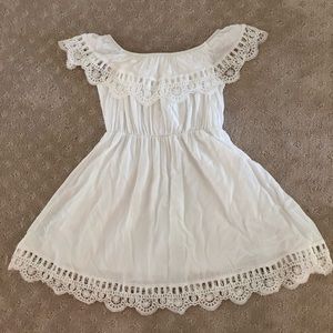 FREE PEOPLE off the shoulder white mini dress